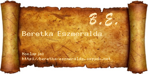 Beretka Eszmeralda névjegykártya